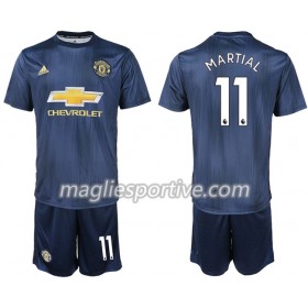 Completo Calcio Manchester United MARTIAL 11 Bambino Divisa Terza 2018/2019